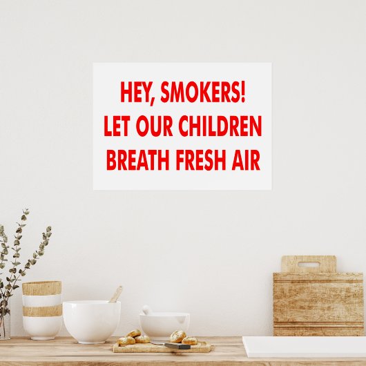 Rauchen verboten poster (Küche)