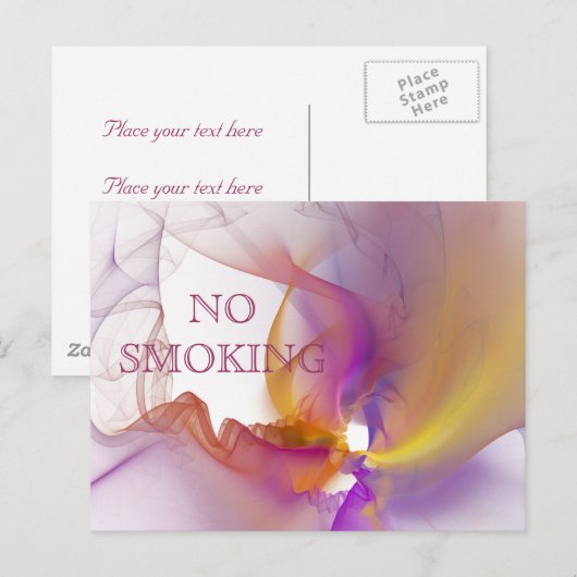 Rauchen verboten postkarte (Vorne/Hinten)