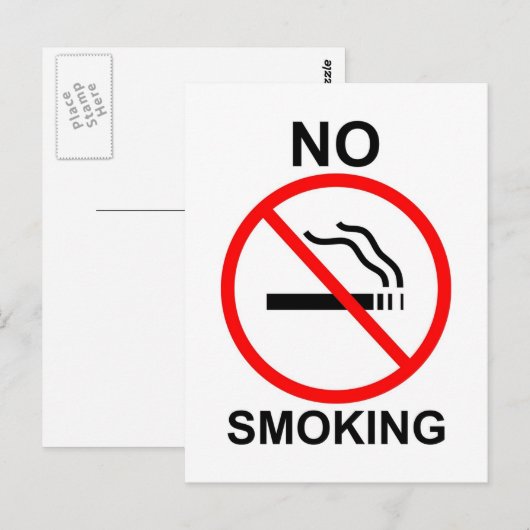 Rauchen verboten postkarte (Vorne/Hinten)