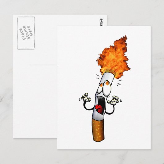 Rauchen verboten postkarte (Vorne/Hinten)