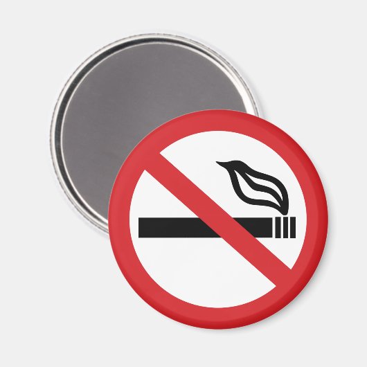 Rauchen verboten - Rauchverbot Magnet (Vorderseite/Rückseite)