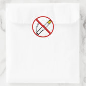 Rauchen verboten! runder aufkleber (Tasche)