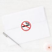 Rauchen verboten runder aufkleber (Umschlag)