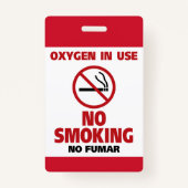 Rauchen verboten - Sauerstoff in Gebrauch - kein F Ausweis (Vorderseite)