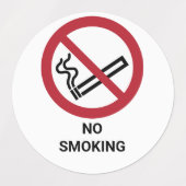 Rauchen verboten, Set von 30 Verboten Etiketten (Design 2)