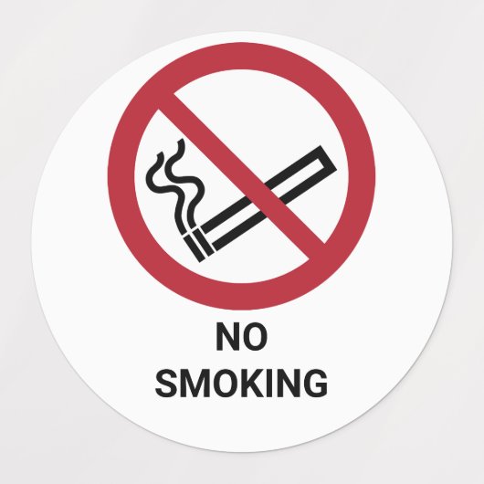 Rauchen verboten, Set von 30 Verboten Etiketten (Design 2)