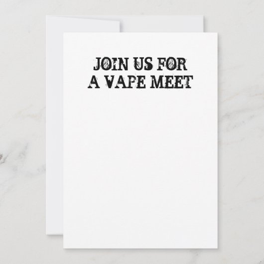 Rauchen verboten. Vaping erlaubt Einladung (Rückseite)