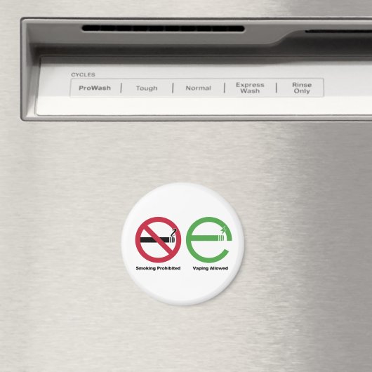 Rauchen verboten. Vaping erlaubt Magnet (In Situ (Geschirrspüler))