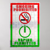 Rauchen verboten, Vaping erlaubt Poster (Vorne)