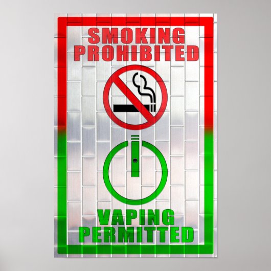 Rauchen verboten, Vaping erlaubt Poster (Vorne)