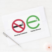 Rauchen verboten. Vaping erlaubt Rechteckiger Aufkleber (Umschlag)