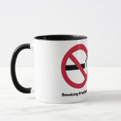 Rauchen verboten. Vaping gewährte Tasse (Links)