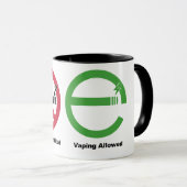 Rauchen verboten. Vaping gewährte Tasse (VorderseiteRechts)