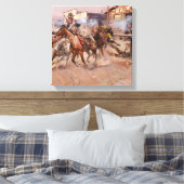 "Rauchen von "45" von Charles M Russell Leinwanddruck (Insitu (Schlafzimmer))