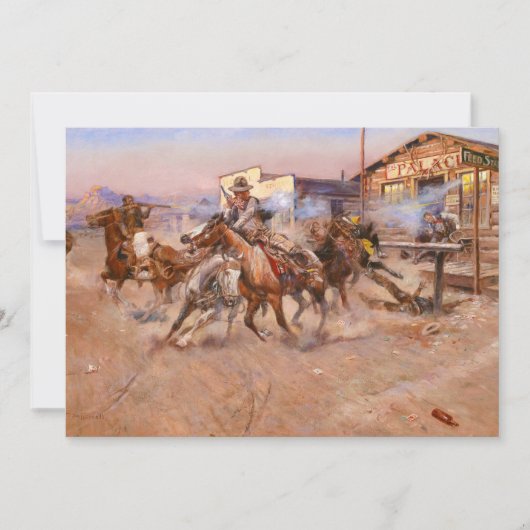 Rauchen von einem. 45.1908 von Charles Marion Russ Einladung (Vorderseite)