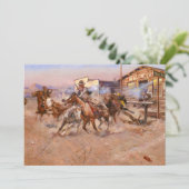 Rauchen von einem. 45.1908 von Charles Marion Russ Einladung (Stehend Vorderseite)