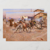 Rauchen von einem. 45.1908 von Charles Marion Russ Einladung (Vorne/Hinten)