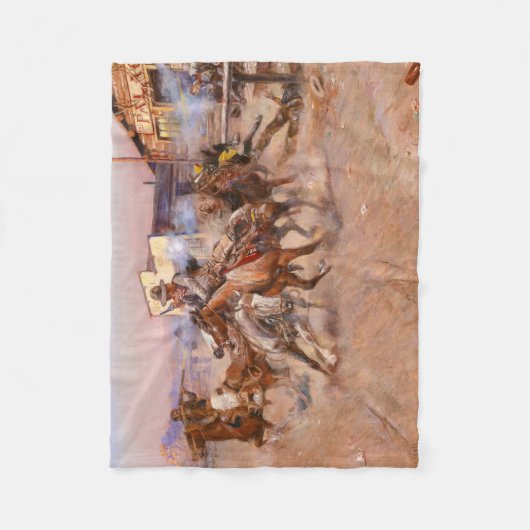 Rauchen von einem. 45.1908 von Charles Marion Russ Fleecedecke (Vorderseite)