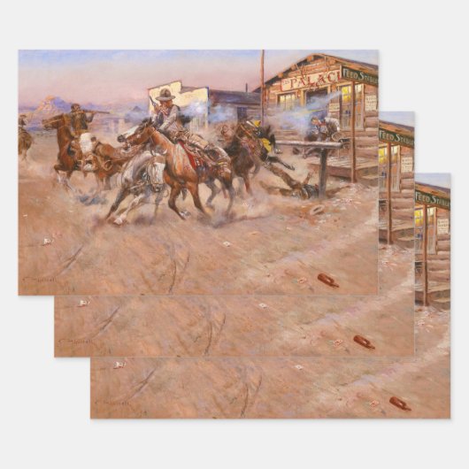 Rauchen von einem. 45.1908 von Charles Marion Russ Geschenkpapier Set (Set)