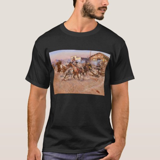 Rauchen von einem. 45.1908 von Charles Marion Russ T-Shirt (Vorderseite)