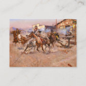 Rauchen von einem. 45.1908 von Charles Marion Russ Visitenkarte (Vorderseite)