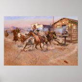 Rauchen von einem. 45 von Charles Marion Russell Poster (Vorne)