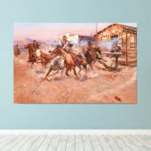 Rauchen von einer .45 von Charles Marion Russell ( Leinwanddruck (Insitu (Holzboden))