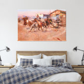 Rauchen von einer .45 von Charles Marion Russell ( Leinwanddruck (Insitu (Schlafzimmer))