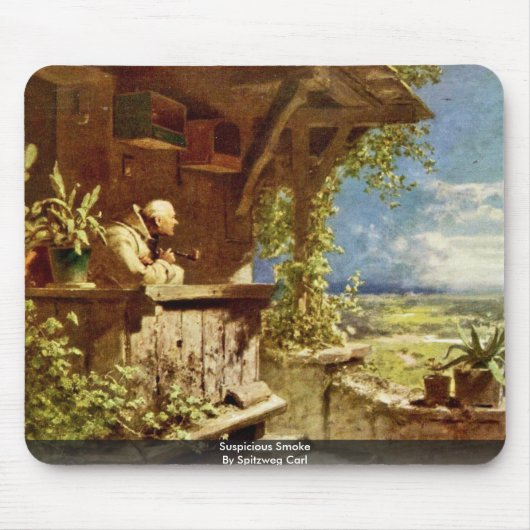 Rauchen von Spitzweg Carl Mousepad (Vorne)