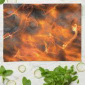 Rauchende Flammen des Feuers Handtuch (Gefaltet)