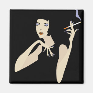 Rauchende Frau Magnet