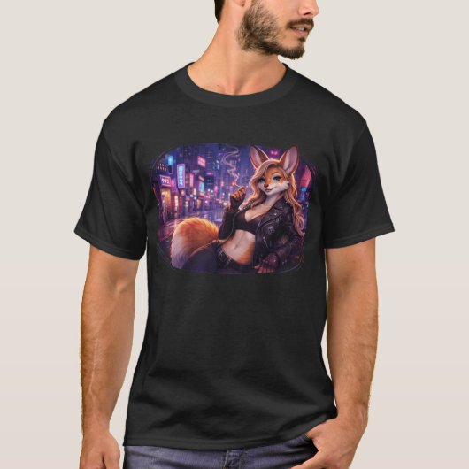 Rauchende Füchsin T-Shirt (Vorderseite)