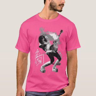 Rauchende Gitarre Ace Frehley Retro Rock Fan lusti T-Shirt