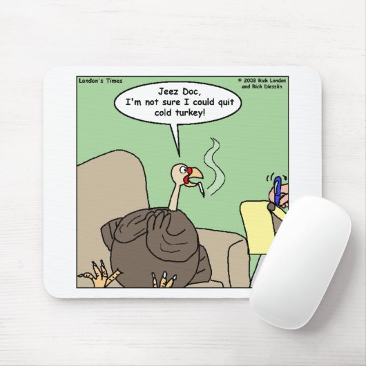 Rauchende Kälte Türkei Witziges Geschenke & T-Shir Mousepad (Mit Mouse)