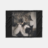 Rauchende Katze Zigarette Kätzchen Lustiges Meme D Fleecedecke (Vorderseite (Horizontal))