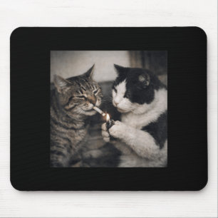 Rauchende Katze Zigarette Kätzchen Lustiges Meme D Mousepad