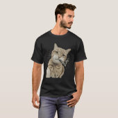 Rauchende Katze Zigarette Kätzchen Lustiges Meme T-Shirt (Vorne ganz)
