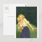 Rauchende Pistole Postkarte (Vorne/Hinten)