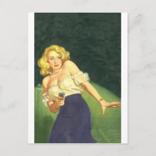 Rauchende Pistole Postkarte