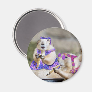 Rauchende Präriehund-Hippies Magnet