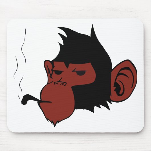 Rauchender Affe Mousepad (Vorne)