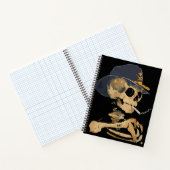 Rauchender Cowboy-Skelett Notizblock (Innenseite)