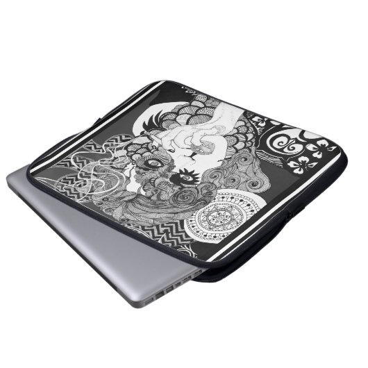 Rauchender Frauen-Neopren-Laptop Sleeve 15 Zoll (Vorne Knopf)