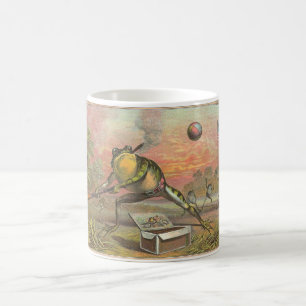 Rauchender Frosch spielt Baseball Kaffeetasse