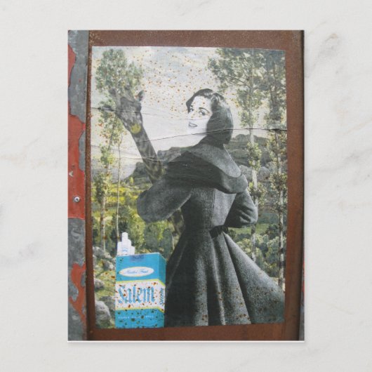 Rauchender Giraffe Postkarte (Vorderseite)