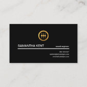 Rauchender glühender Metallwellen-Toningenieur Visitenkarte (Rückseite)