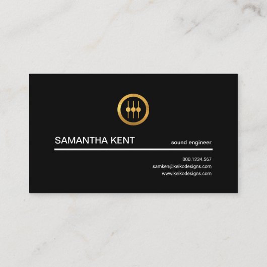 Rauchender glühender Metallwellen-Toningenieur Visitenkarte (Rückseite)