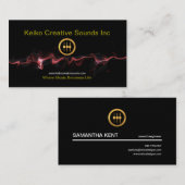 Rauchender glühender Metallwellen-Toningenieur Visitenkarte (Vorne/Hinten)