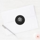 Rauchender Hund Zigarette Lustig Dummer Goldendood Runder Aufkleber (Umschlag)