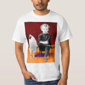 Rauchender Junge mit Huhn-T - Shirt (Vorderseite)